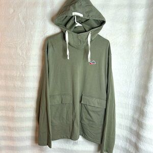 Nike Sportswear Heritage Cotton Pullover Knit Hoodie Army Green DA0037 Size L.